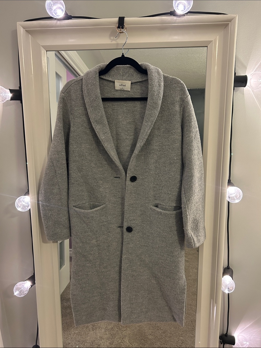 Wilfred Grey Trench Coat 100% Wool